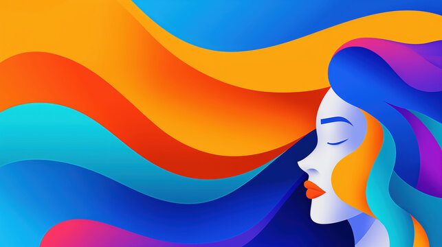 Bold Abstract Background Featuring Motivational Text Encouraging Positivity and Creativity With Vibrant Shapes and Modern Design