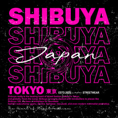 Futuristic illustration of tokyo japan vector t shirt design, vector graphic, typographic poster or tshirts street wear and Urban style