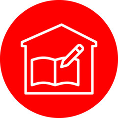 Homework Vector Line White Circle Red
