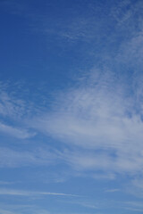 大阪の薄雲が広がる青空