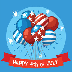 Patriotic Balloons for Independence Day Celebration