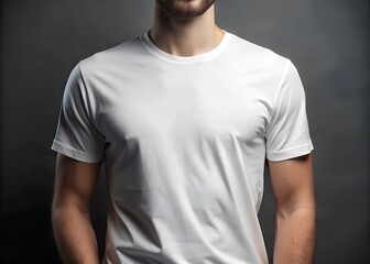 Blank White T-Shirt Mockup Simple, Clean, and Perfect for Design Presentations