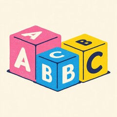 Colorful alphabet blocks
