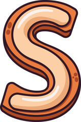 S capital letter font cookie