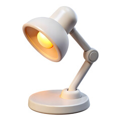 Modern desk lamp 3d render isolated on transparent background