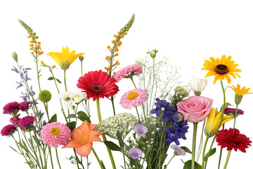 Assorted Colorful Flowers Beautiful Spring Bouquet Nature Floral Arrangement