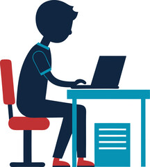 businessman working on laptop