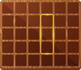 Naklejka premium Wooden cell board game asset