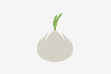 Flat abstract onion simple logo