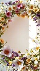 frame with flowers