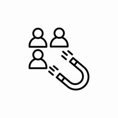 audience attract icon sign vector