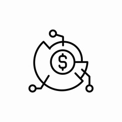 financial statistics icon sign vector