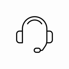 microphone headset icon sign vector