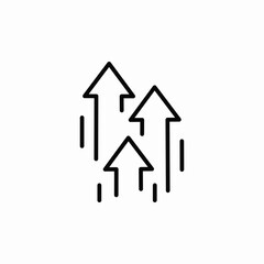 rise boost icon sign vector