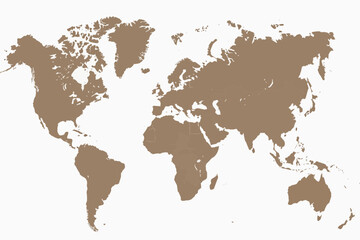 Obraz premium World map with details of countries,Vector illustration in HD very easy to make edits.
