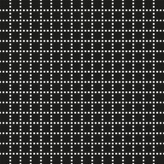 Black mesh grid. White cross pattern. Square tile texture. Vector minimal design.