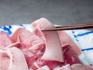 Sashimi, fresh raw fish dish