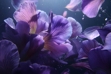 Close-up view of delicate purple flower petals.
