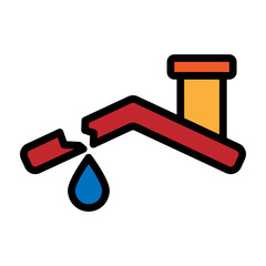 Leak from Roof Vector Filled Icon Design