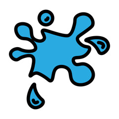 Fototapeta premium Water Splash Vector Filled Icon Design