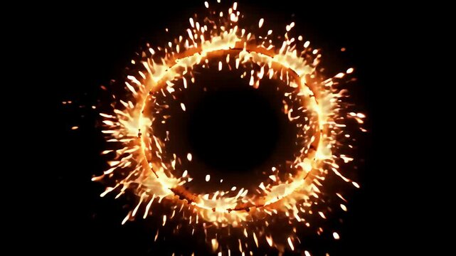 sparkling flames glowing embers creating captivating visual effect at related es circle hot abstract background texture pattern heat cold firecracker balefire burn flare smoke spark glistering