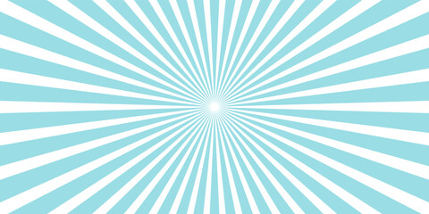 Blue sun rays background - Vector