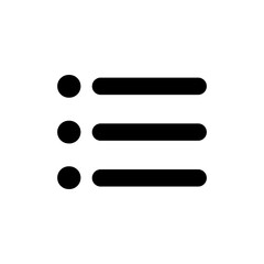 List icon set on transparent background. Symbol of list