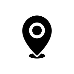 Location icon set on transparent background. Symbol of location