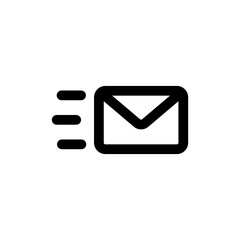 Send message icon set on transparent background. Symbol of send email