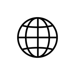 World web icon set on transparent background. Symbol of world web