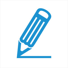 writing pen simple clean vector icon, concept of blogging, writing article, signing contract and documents, creative writing