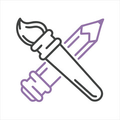 writing pen simple clean vector icon, concept of blogging, writing article, signing contract and documents, creative writing