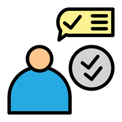 Communication Vector Filled Icon Design