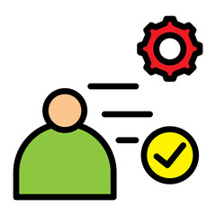 Project Management Vector Filled Icon Design