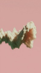 Detailed Waveform Visualization with Sharp Peaks and Troughs on Pink Background for Audio Editing and Podcast Marketing Trends