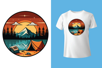 This shirt smells like campfire. camping graphics vector, vintage explorer, adventure, wilderness. Outdoor adventure quotes symbol. Perfect for t-shirt prints, posters. 