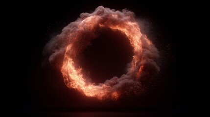 Fiery Ring of Glowing Smoke