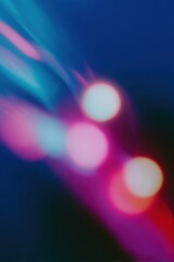 Cyber Vibes Abstract Light Streaks with Sharp Bokeh and Electronic Glows on Dark Background for Digital Celebration and Creative Innovation