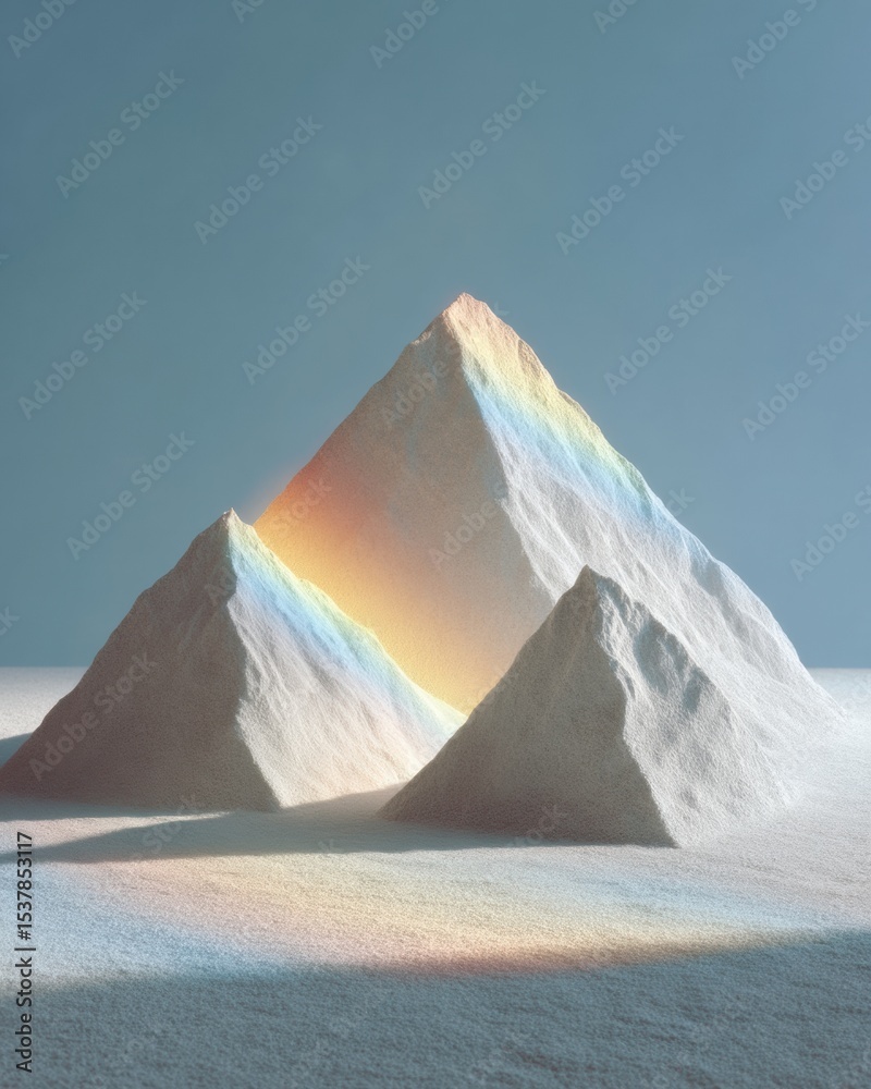 Aufkleber Quantum education concept with laser beams passing through crystal prism creating spectrum effect on experimental table in modern laboratory