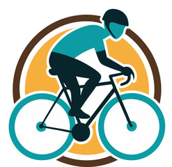 Obraz premium cyclist on a bike