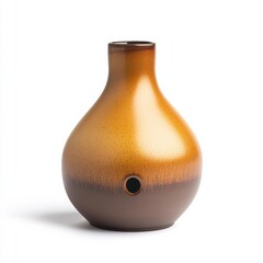 Elegant Amber and Brown Ceramic Vase a Stunning Home Decor Accent Piece featuring a Unique Design and Smooth Texture perfect for Modern or Rustic Interior Styles