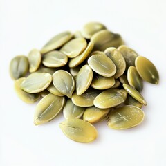 A Closeup View of a Pile of Roasted Pumpkin Seeds Abundant in Healthy Fats and Nutrients Perfect for Snacking or Cooking