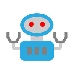 Robot Vector Flat Icon Design