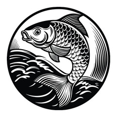 Fish icon vector set isolated on white background. food illustration sign collection.