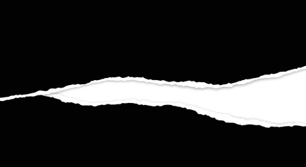 Torn Black Paper Edge - Abstract Overlay Texture