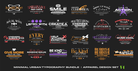 Urban typography bundle, Streetwear t-shirt design bundle, Motivation quotes collection, Poster design set, Lettering apparel design for print, Quotes packs