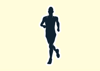 silhouette of a man running