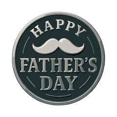 A stylish and heartwarming Happy Father's Day logo design featuring elegant typography, a mustache icon, and decorative elements. Perfect for greeting cards, posters, social media posts, banners, and 