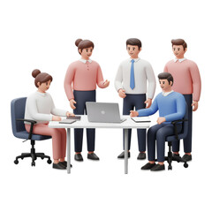 Brainstorming for Business: A team of colleagues collaborate around a conference table, deep in discussion