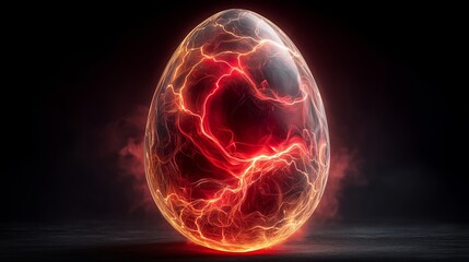 Glowing Electric Egg Filled with Energy